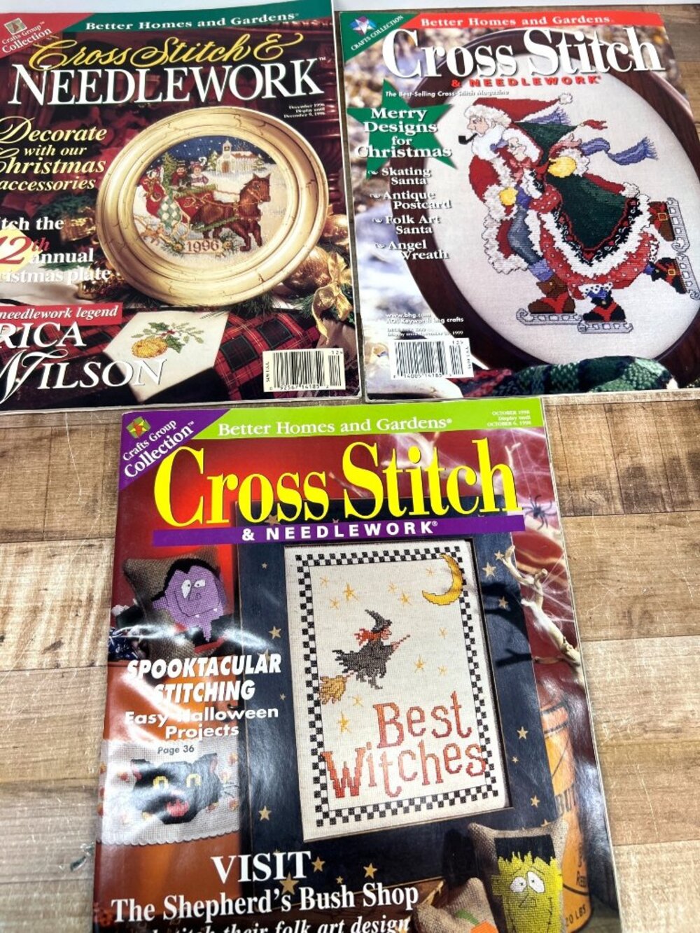 3 Better Homes & Gardens Cross Stitch Magazines Seasonal Patterns
